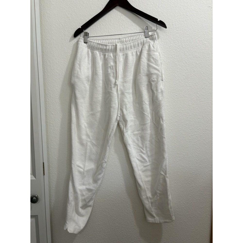 Vintage Adidas French Terry Pants Men's Medium Drawstring Sweatpants